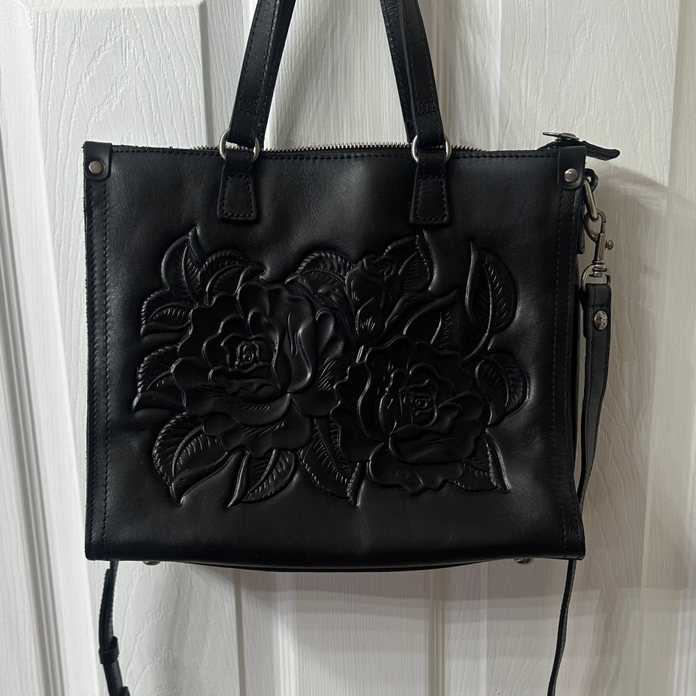 Patricia Nash floral tooled handbag